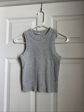 Cotton On Ribbed Sleeveless Tank - Heather Gray